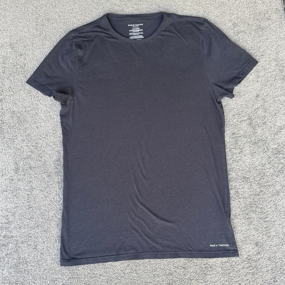 Pair of Thieves Mens Crew Neck T-Shirt Black Short Sleeve Cotton Blend Size M